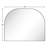 Dezerae Metal Arched Mirror for Mantel, Bathroom-1856041661