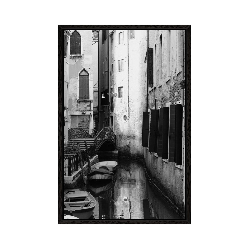 In Venice - Print on Canvas, Black Framed, 101.6cm H x 66.04cm W x 3.81cm D