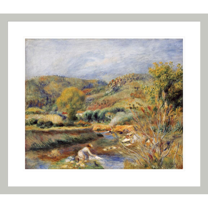 La lavandière, Pierre-Auguste Renoir, impression giclée sur cadre, 23,5 po H x 27,09 po L