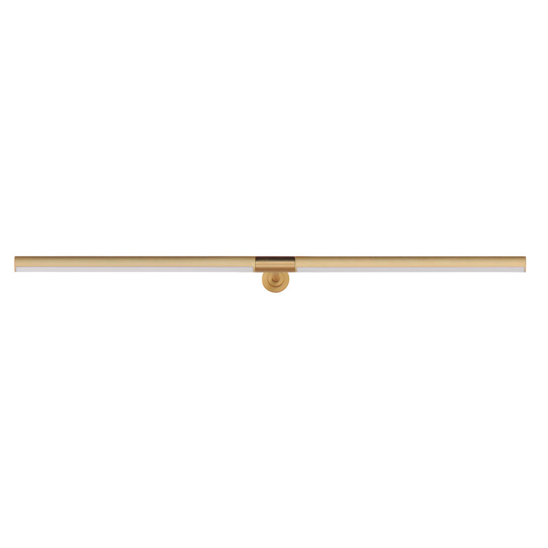 Applique murale à bras en aluminium Demontrey, Or/blanc, H 4,5 po x l 30,75 po x P 8,75 po