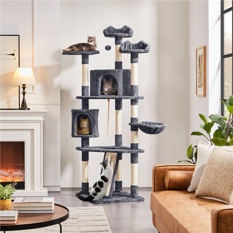 Siebert 79'' H Cat Tree, Dark Grey