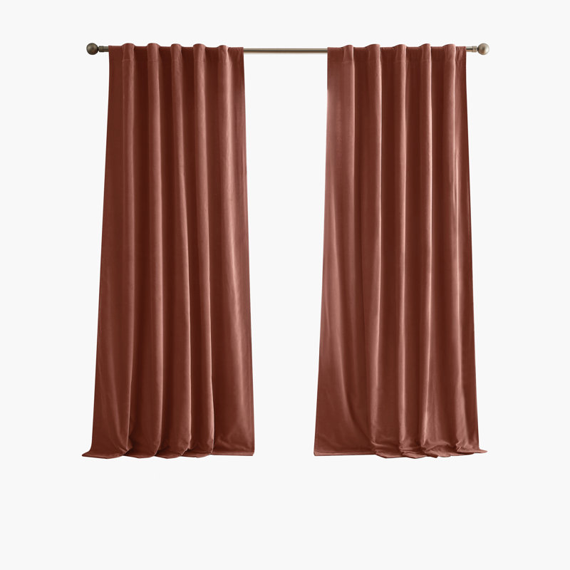  Matte Cotton Velvet Window Drape Set