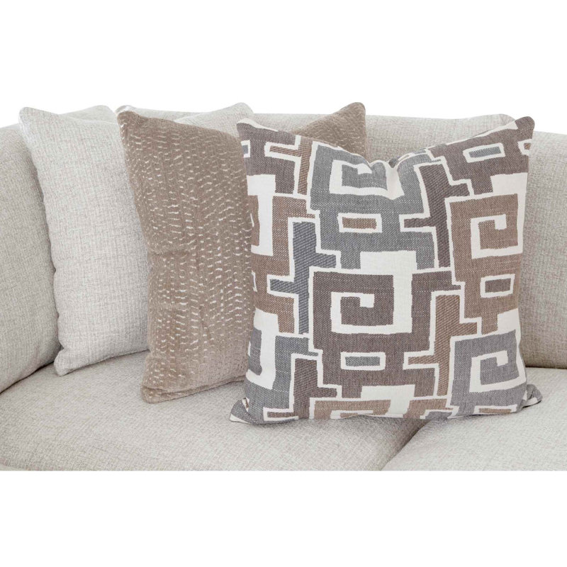 Alla 3-piece Symmetrical Sectional, Ivory Polyester Blend