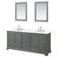 Meuble-lavabo double autoportant Deborah avec plateau en quartz-92725642-92725643-98285483