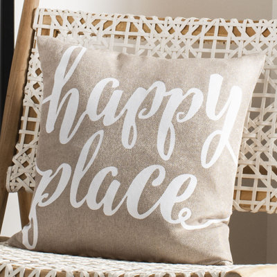 Happy Happy Place Throw Pillow