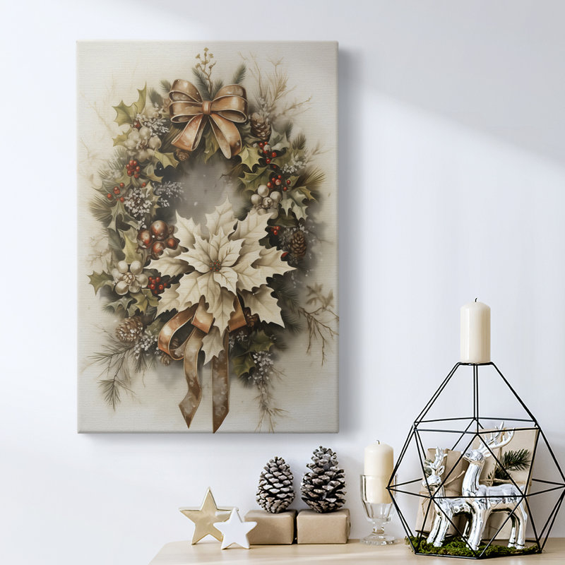 Art des Fêtes de Noël - Toile tendue avec châssis, H 18 po x l 12 po