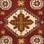 Tapis décoratif en laine de conception unique noué à la main Bourgogne/beige 2 pi 1 po x 4 pi 1 po