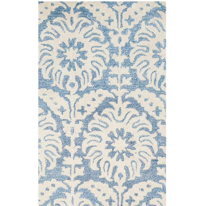Rudra Hand Tufted Wool Geometric Rug, Square 5'