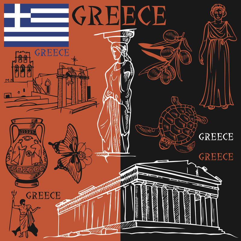 Makaila Greece - Wrapped Canvas Print, 30cm H x 30cm W x 3.8cm D