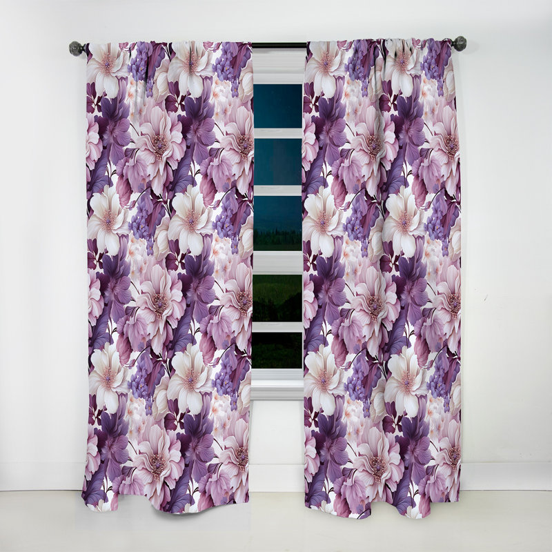Orchid Dream - motif tropical II - Rideau floral - Rideau floral obscurcissant - 1 panneau, L 52 po x L 90 po