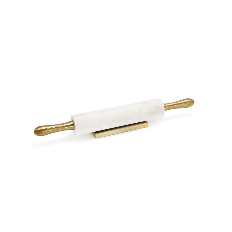 Classic Touch Marble Rolling Pin with Stand