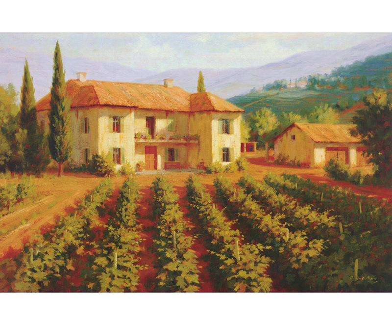 Tuscan Vineyard, 12" H x 18" W