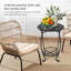 Table d'appoint en métal Table d'appoint ronde Table d'appoint d'extérieur Table de bistro Table d'appoint portative pour l'extérieur et l'intérieur