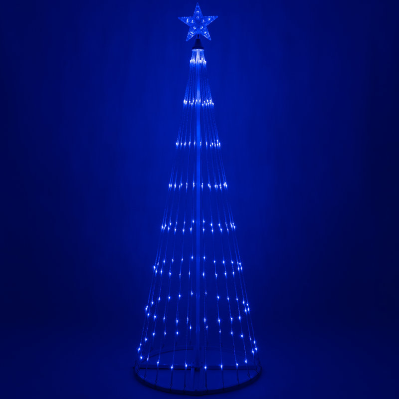 Spectacle de lumières animées pour l'extérieur, H 72 po x l 28 po x P 28 po, Bleu