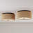 Flush Mount Ceiling Light With Seagrass Shade