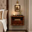 Table de chevet murale en bambou