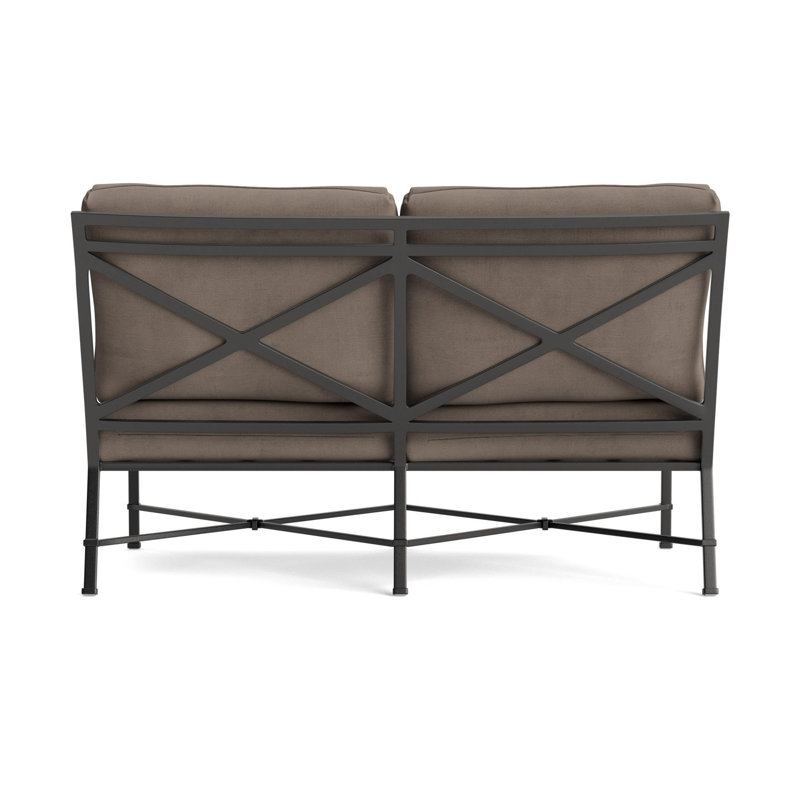 Venetian Outdoor 2 - Seat Loveseat, Fusion Neptune, Textured Pewter
