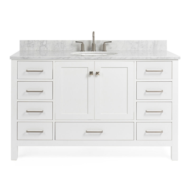 Ensemble de meuble-lavabo simple 55 po Flynt, Blanc