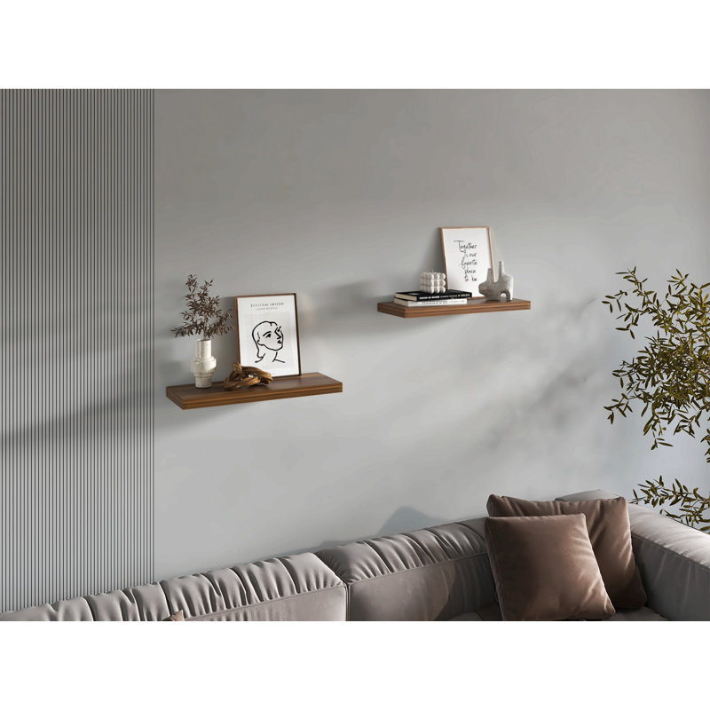 Floating Shelves, 2 Shelves, 1.50" H