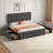 Bed Frame With Adjustable Headboard And 4 Storage Drawers-110712444-110712445