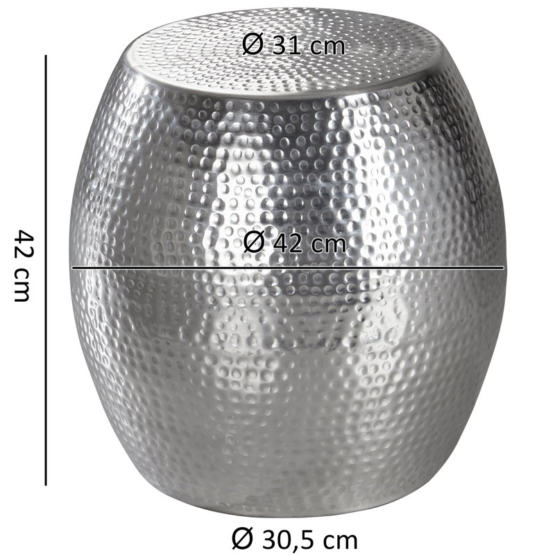 Bjorn End Table, Silver