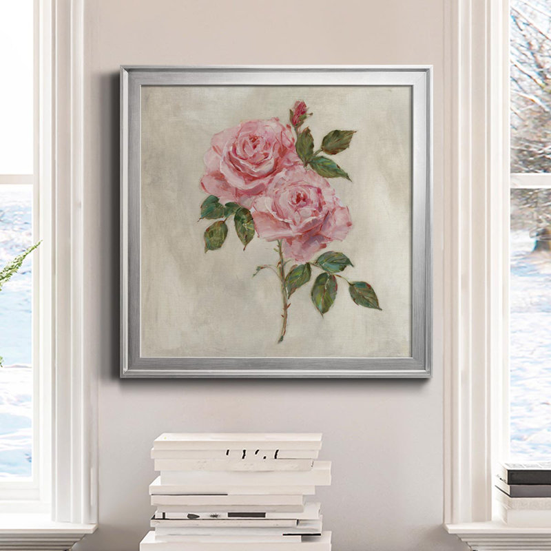 Botanical Beauties II - Cadre photo, reproduction d'art sur toile, H 34,5 po x l 34,5 po x P 1,5 po, Argent