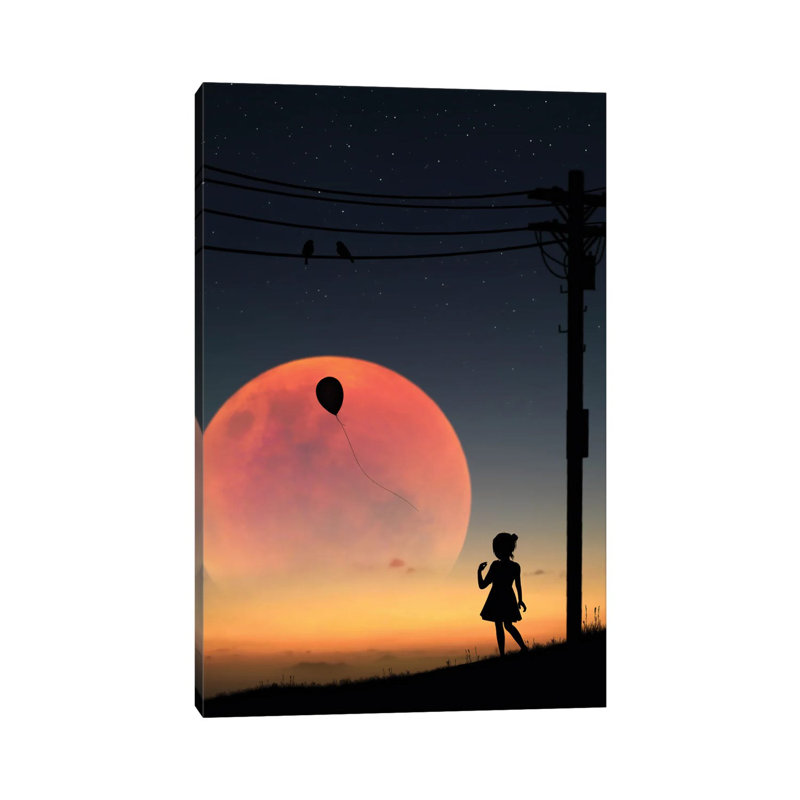 Birds On The Wire by Abdullah Evindar - Wrapped Canvas Print, 20.32 cm H x 30.48 cm W
