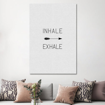 Inhale Exhale Arrow by Orara Studio - Wrapped Canvas Print
