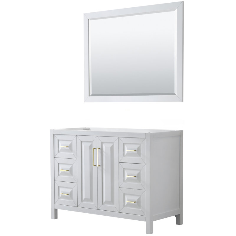 Daria 48'' W Single Vanity, Polished Chrome, White