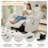 42" Wide Modern Soft Power Swivel Rocking Recliner with Heat Massage, USB & Type-C Charging-1430907355