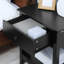 Table de bout, table d'appoint à 2 niveaux avec tiroir et tablette de rangement, table d'appoint moderne pour chambre à coucher, salon, noir-739816939