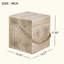 Table d'appoint d'extérieur carrée en grain de bois MGO avec corde tressée simulée - Table de bout intérieure rétro pour la maison et le patio