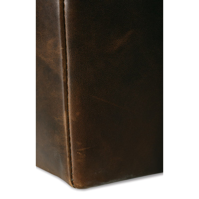 Macon Leather Ottoman, Bark (KL232-80)