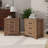 Rustic Three Drawer Reclaimed Solid Wood Farmhouse Nightstand Set Of Two