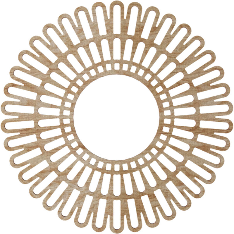 Médaillon de plafond en bois ajouré 20 po x P 7 po x P 7 po x 4 po, Chêne rouge, H 18 po x l 18 po x P 0,38 po