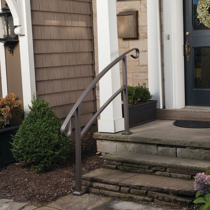 Aged Bronze 37.2" Metal Porch Handrail System