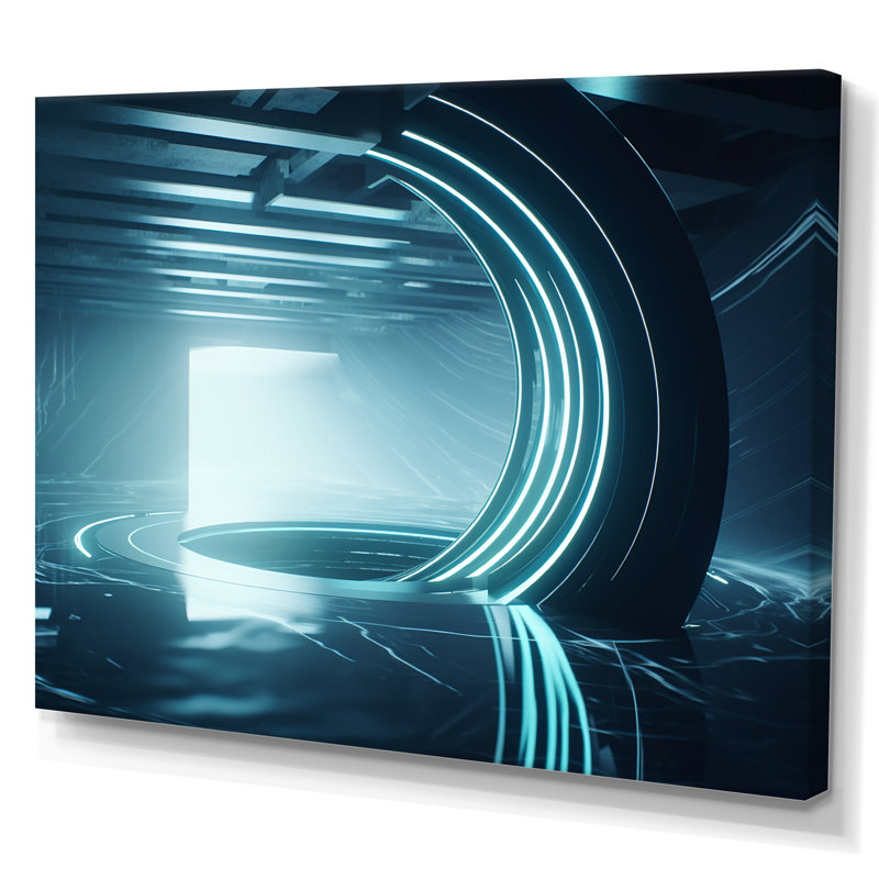 Quantum Universe Futuristic - Abstract Shapes, art mural, H 12 po x l 20 po x P 1 po, Toile tendue