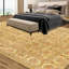 Hand Knotted Wool Area Rug in Brown And Cream