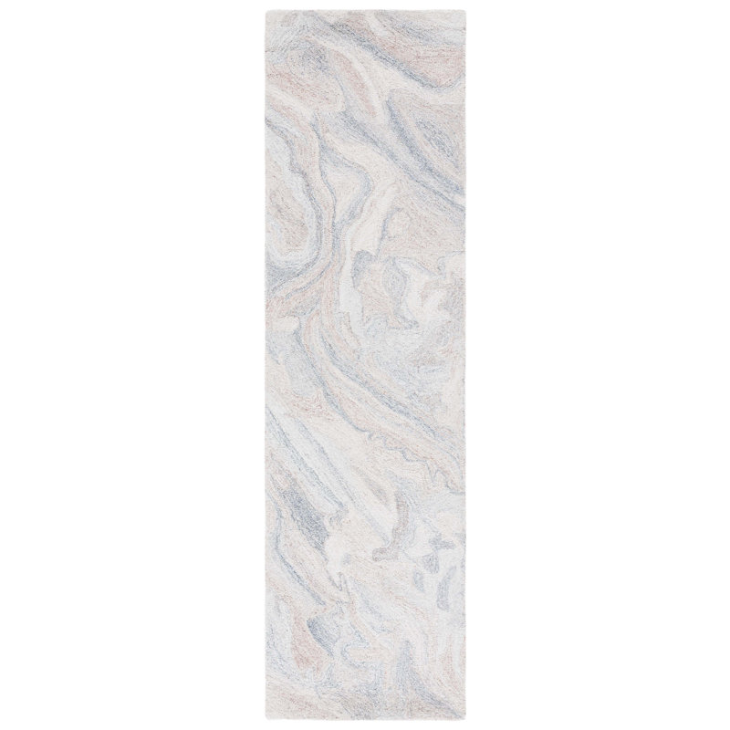 Parchette Hand Tufted Pet Yarn Pile Abstract Rug, Runner 2'3" x 8'