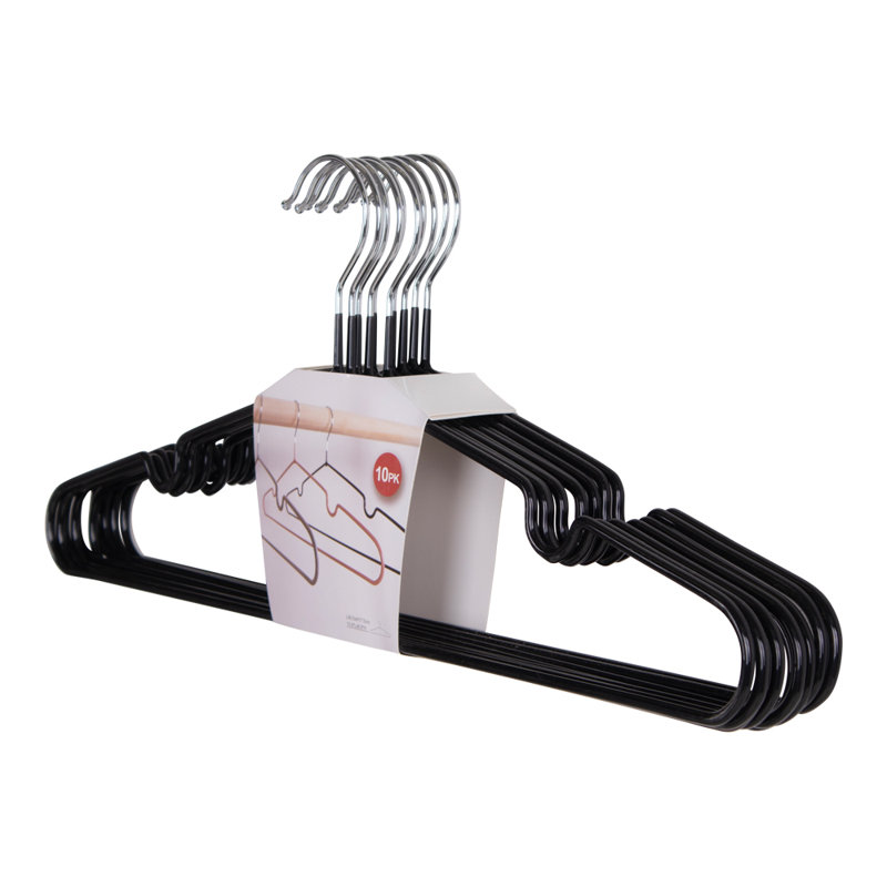 William Metal Standard Hanger for Dress/Shirt/Sweater, Black