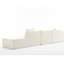 Moderne beige modulaire avec un salon relaxant, tissu, sans assemblage, option élégante