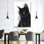 Simple chat noir sur toile-988107592