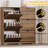 Shoe Cabinet with 6 Flip Drawers, 46.7" Wide Fluted Entryway Shoe Storage, Freestanding Composite Wood Cabinet with Adjustable Shelves-1686560668