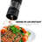 OVENTE Set of 2 Electric Salt & Pepper Mill Grinder, Battery Powered Stainless Steel Blades Automatic One Handed Operation with light and Adjustable Coarseness, Black and White SPD102BW