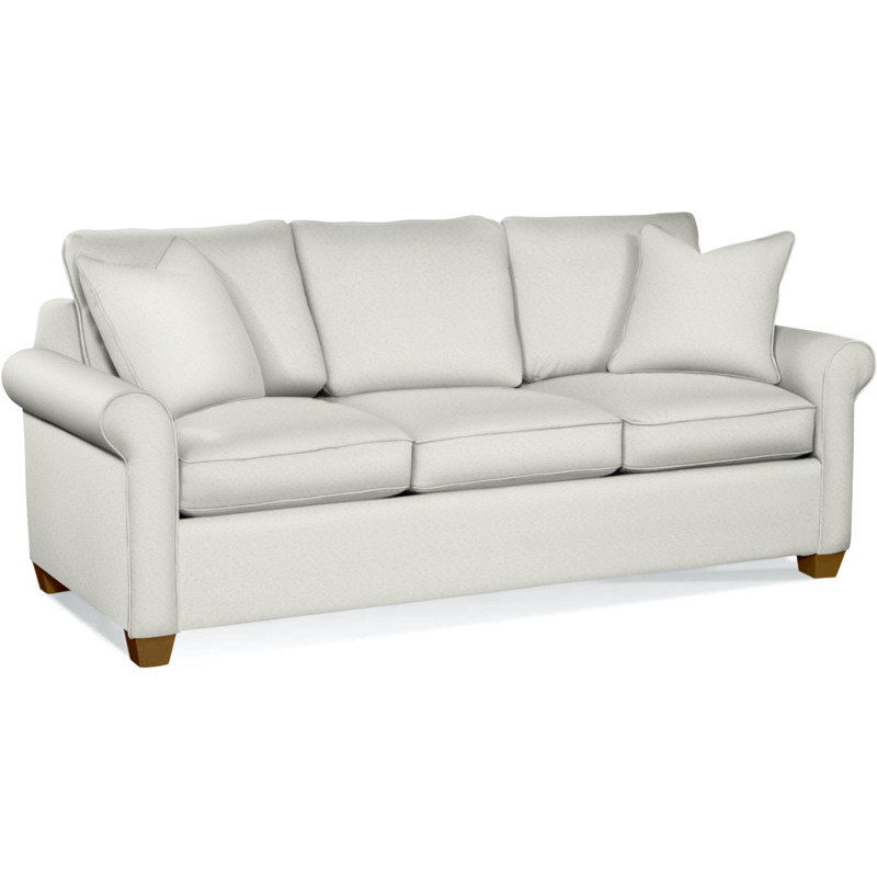 Park Lane Upholstered 81'' Sofa, Havana Finish, Oslo Grey; 0820-85