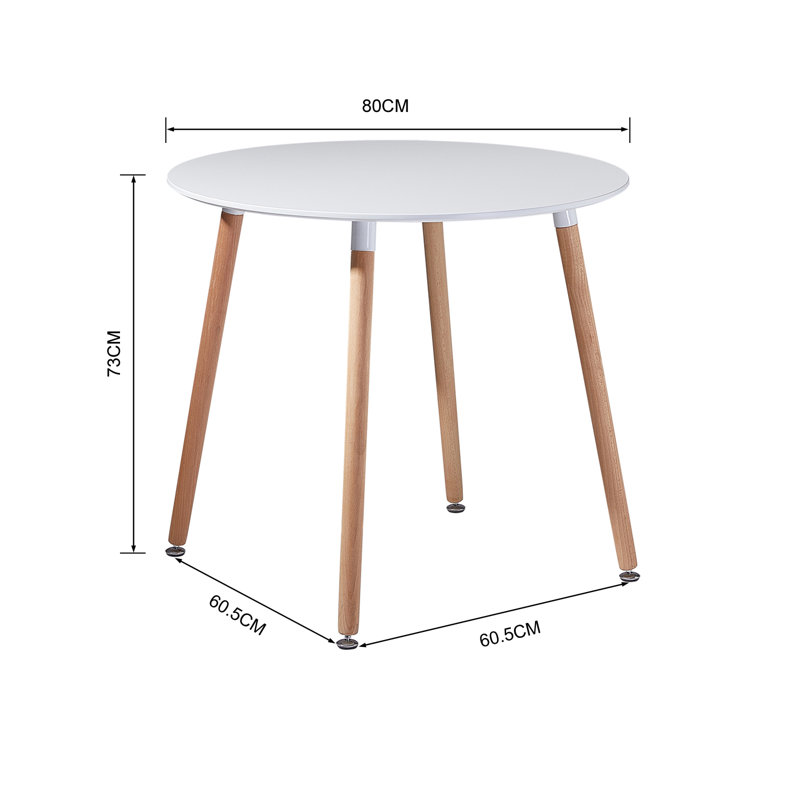 Emila 4 - Person Dining Set, Black, White