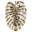 Décoration murale suspendue feuille d'or - Décoration contemporaine en aluminium 24,8 x 17,3 x 2 po-100540601