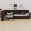 Lit plateforme en L avec lit gigogne, tiroirs de rangement et tablettes-197521496