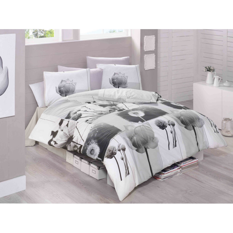 No Pattern Duvet Cover Set with Pillowcases, 160 x 220 cm