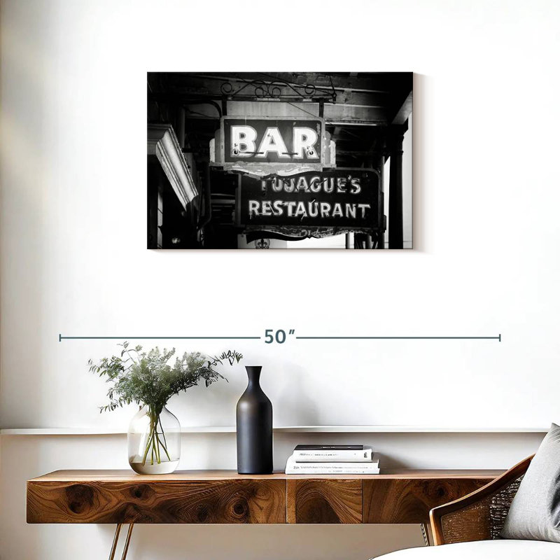 Enseigne de bar Tergel Nola, H 20 po x l 30 po